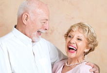Couple with dentures in Palm Beach Gardens
